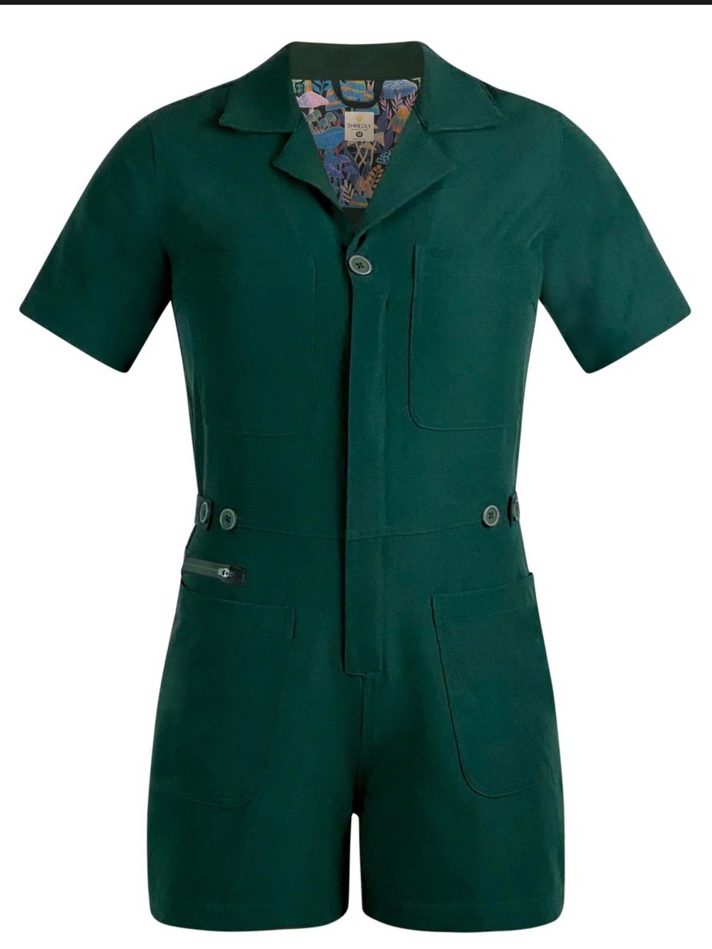 NWT Shredly Forest Green Short Sleeve Outdoor Biking/Camping Romper Jumpsuit